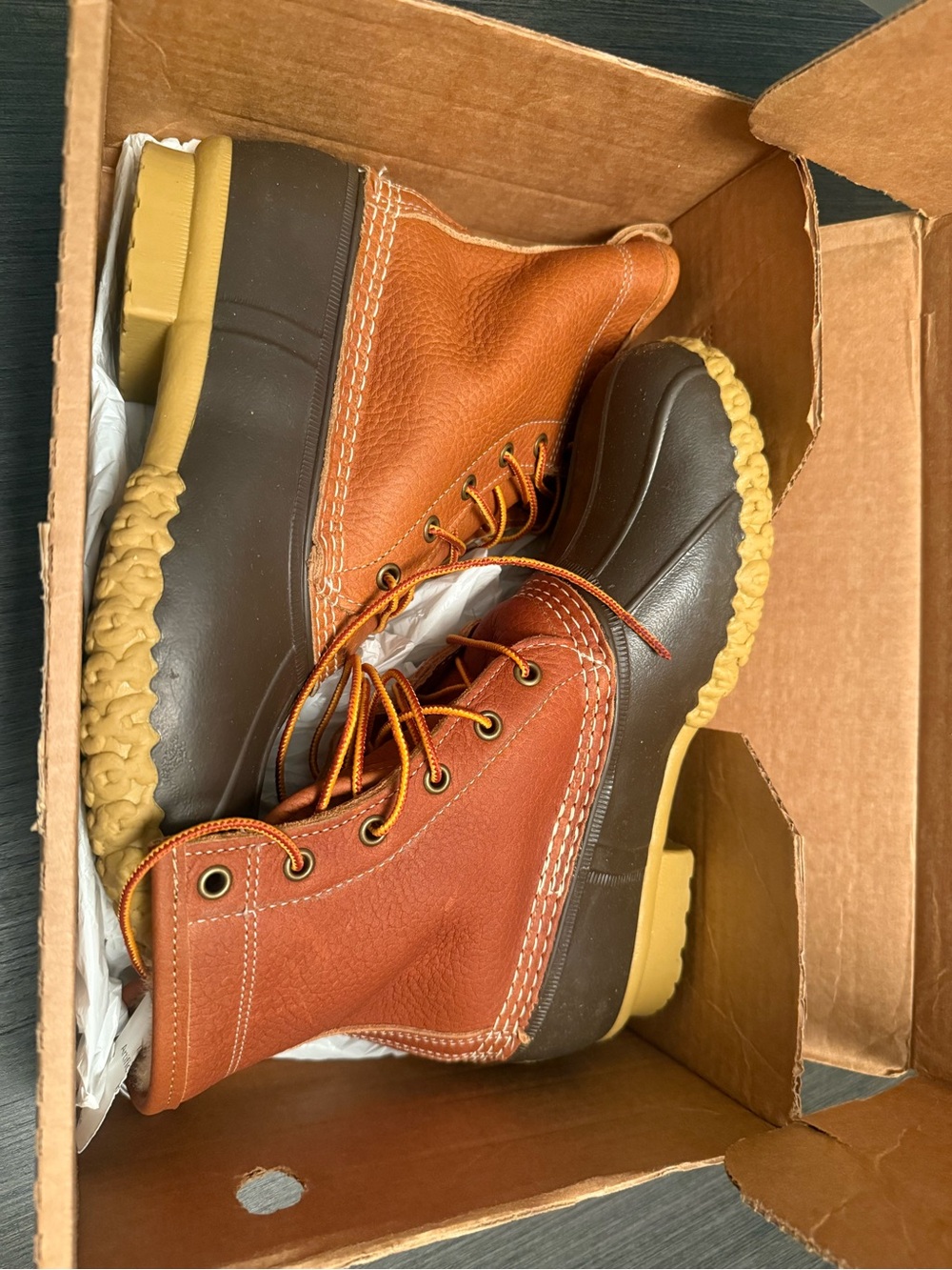 LL Bean Men's size 7 Lace-Up Duck Boots, insulated